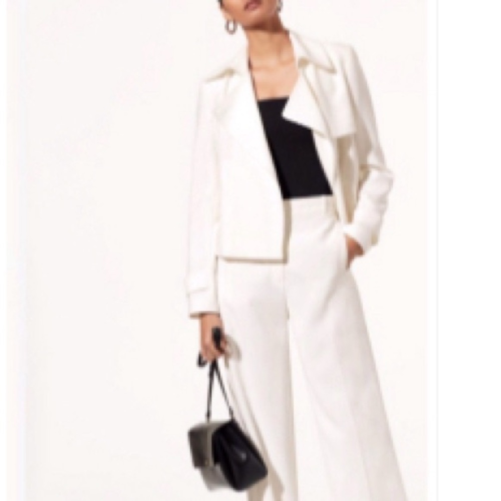 NWOT Babaton Black Trench Crop Coat Size XS